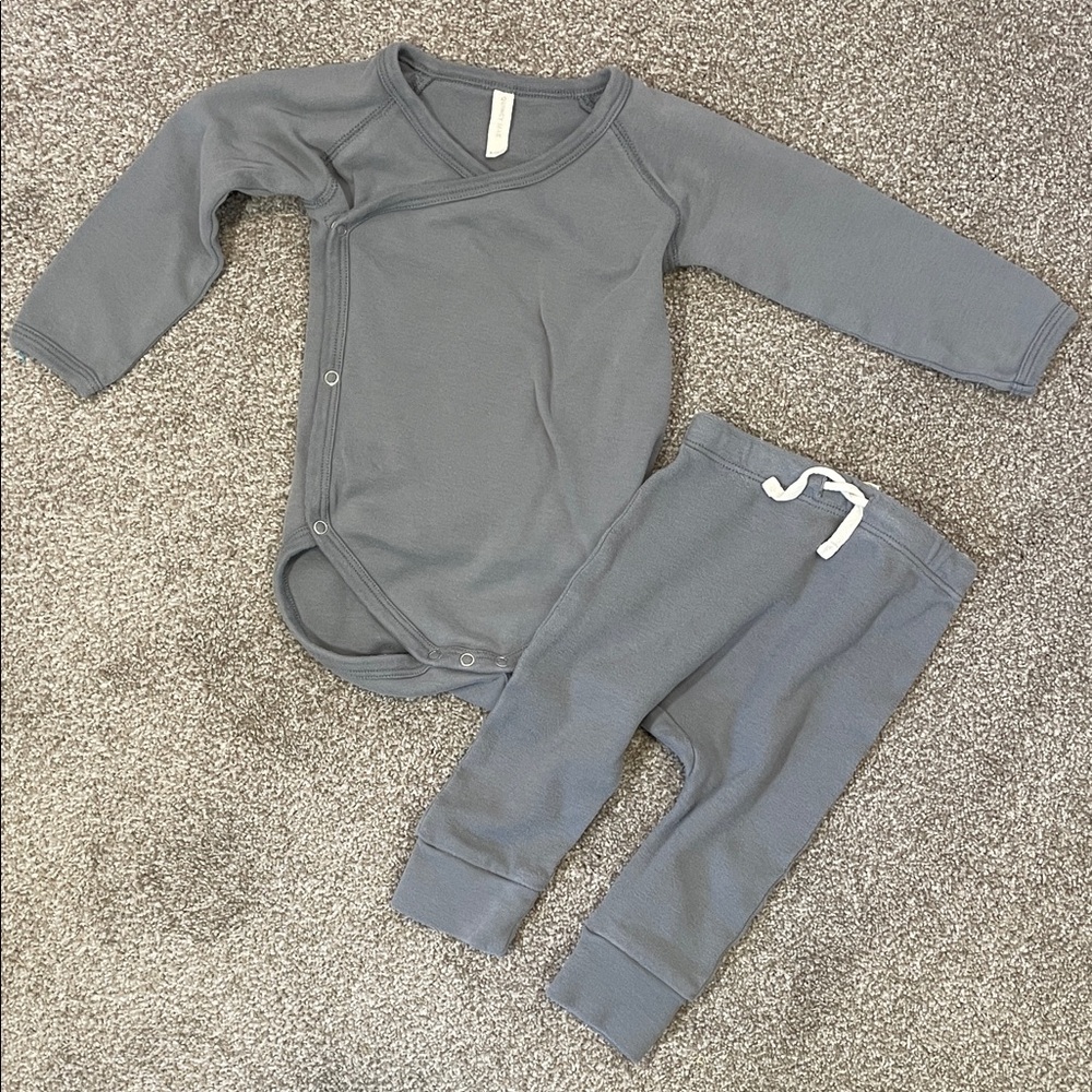 Quincy Mae Wrap Bodysuit and Pants Set
